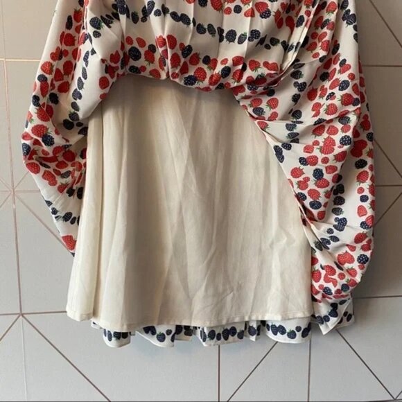 J. Crew Berry Print Pleated Skirt - Picture 3 of 4